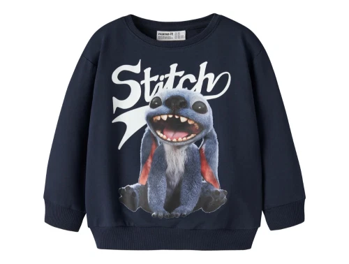 Name It sweatshirt navy blazer med Stitch print