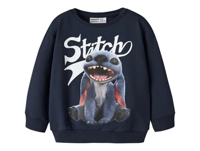 Name It sweatshirt navy blazer med Stitch print