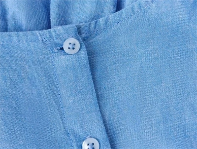 Name It top blå broderie anglaise detalje