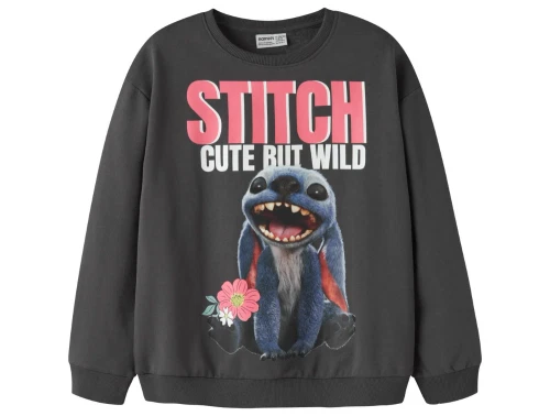 Name It sweatshirt black oyster med Stitch print