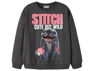 Name It sweatshirt black oyster med Stitch print