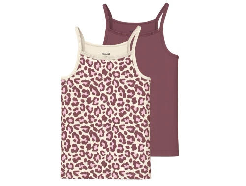 Name It undertrøje antique white med leopardprint 2-pak