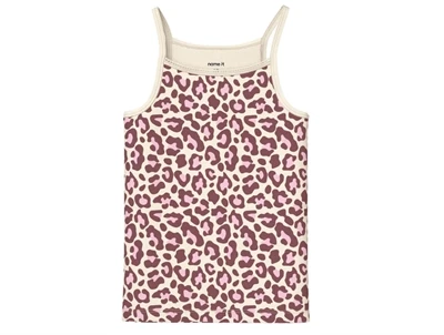 Name It undertrøje antique white med leopardprint 2-pak