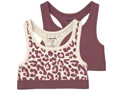 Name It top antique white med leopardprint 2-pak
