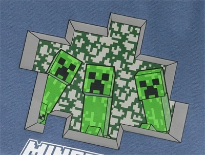 Name It t-shirt i vintage indigo med Minecraft print detalje
