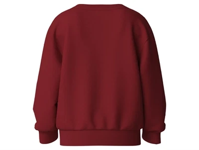 Name It sweatshirt i mørkerød set bagfra