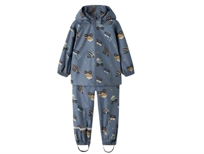 Name It regnsæt vintage indigo work med arbejdsmaskiner