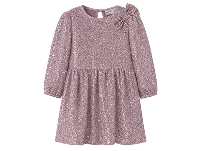 Name It kjole mauve shadows med sløjfedetalje