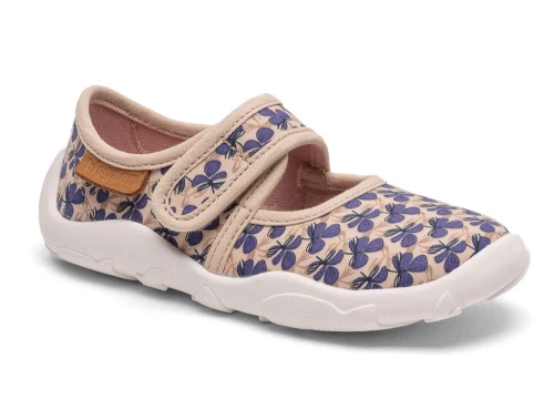 Bisgaard Maddy hjemmesko wild flower purple med velcro