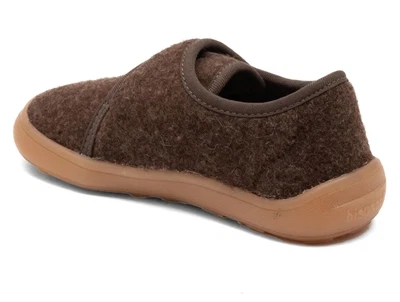Bisgaard Pav hjemmesko brun uld skrå