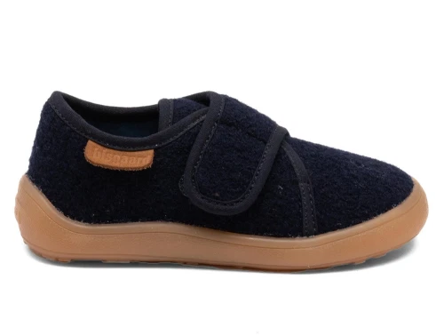 Bisgaard Pav hjemmesko mørkeblå uld side