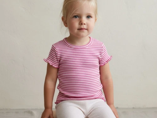 Joha t-shirt pink striber merinould/silke