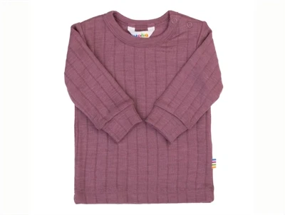 Joha bluse i lilla nuance med lange ærmer i uld og silke