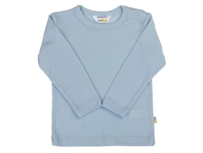 Joha uldbluse i blå med lange ærmer