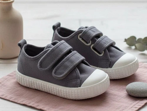 Pom Pom sko canvas grå