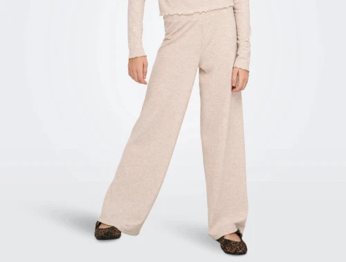 Kids ONLY Nella bukser i pumice stone melange med wide leg pasform