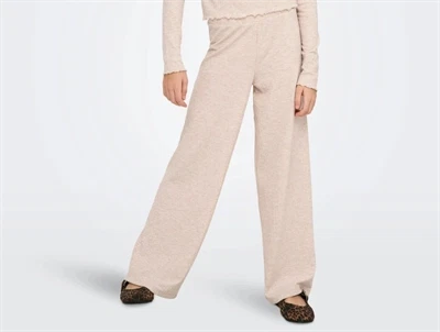Kids ONLY Nella bukser i pumice stone melange med wide leg pasform