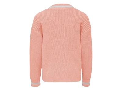 Kids ONLY tropical peach w. cloud dancer stripe cardigan