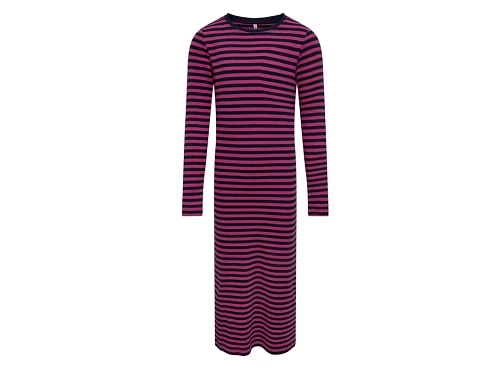 Kids ONLY maritime blue/fuchsia rose stribet kjole