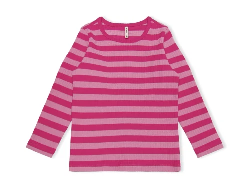 Kids ONLY fuchsia purple/rosebloom stribet top