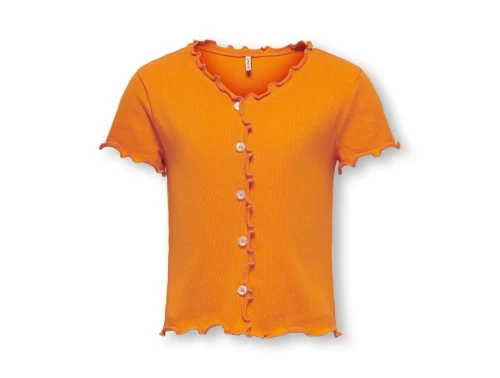 Kids ONLY tangelo button top
