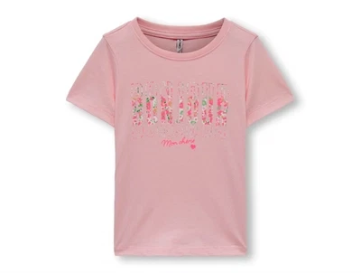 Kids ONLY tickled pink bonjour t-shirt