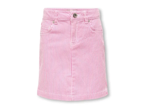 Kids ONLY cloud dancer/fuchsia pink stribet nederdel