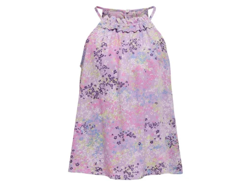 Kids ONLY purple rose/wild ditsy halterneck top