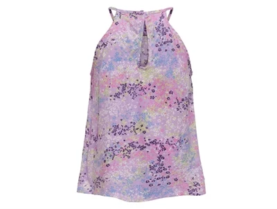 Kids ONLY purple rose/wild ditsy halterneck top