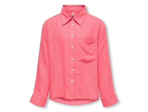 Kids ONLY coral paradise linen blend skjorte