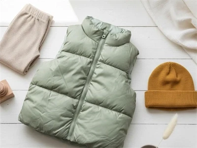 Kids ONLY hedge green frosty green vest