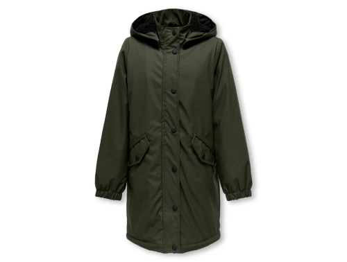 Kids ONLY rosin/black sherpa foret regnfrakke