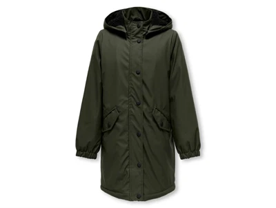 Kids ONLY rosin/black sherpa foret regnfrakke