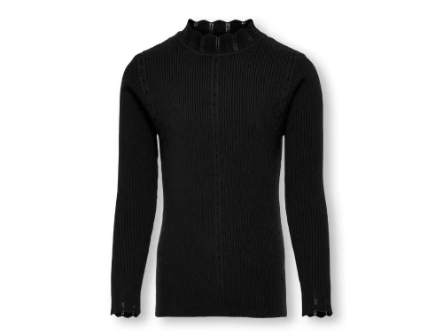 Kids ONLY black highneck pullover strikbluse