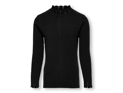 Kids ONLY black highneck pullover strikbluse