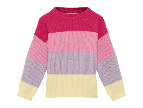 Kids ONLY fuchsia purple/moonlite mauve/lavendula/french vanilla stribet pullover striktrøje