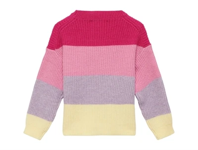 Kids ONLY fuchsia purple/moonlite mauve/lavendula/french vanilla stribet pullover striktrøje