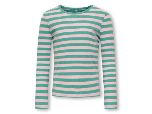 Kids ONLY lagoon/pink lady stribet top