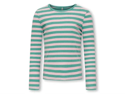 Kids ONLY lagoon/pink lady stribet top