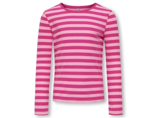 Kids ONLY fuchsia purple/pink lady stribet top