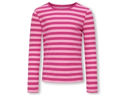 Kids ONLY fuchsia purple/pink lady stribet top