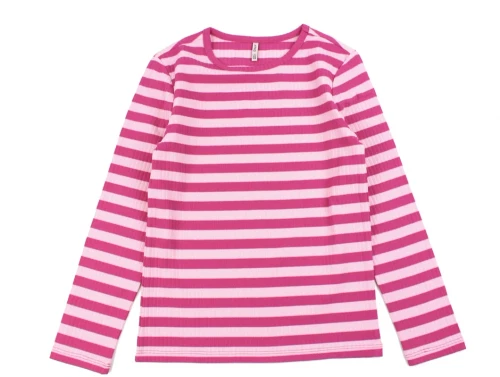 Kids ONLY fuchsia purple/pink lady stribet top
