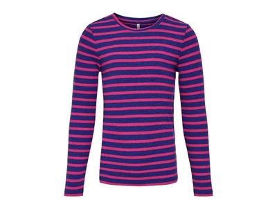 Kids ONLY bluing/fuchsia purple stribet top