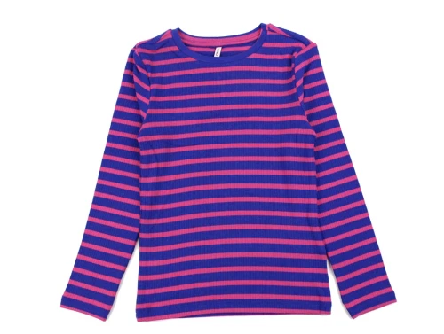 Kids ONLY bluing/fuchsia purple stribet top