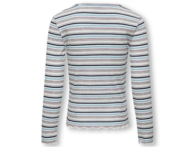 Kids ONLY cloud dancer/blue grotto stribet top