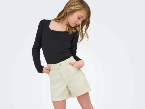 Kids ONLY shorts i ecru denim til børn