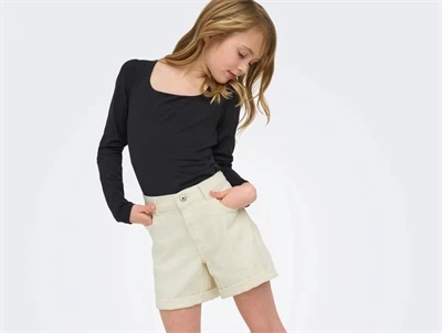 Kids ONLY shorts i ecru denim til børn