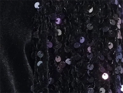 Detaljebillede af KIDS ONLY kjole black med pailletærmer til piger