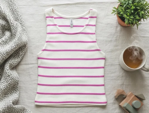 Kids ONLY strawberry pink/cloud dancer stribet short top