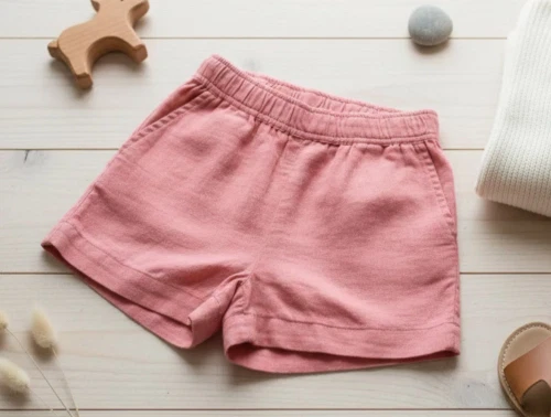 Kids ONLY coral paradise linen blend shorts